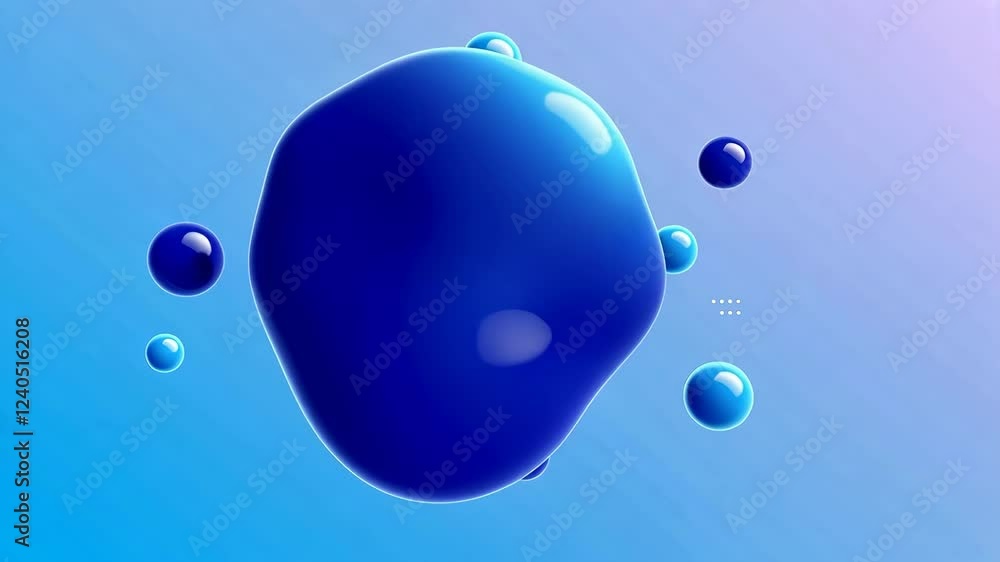 Poster fluid, liquid and blue with splash, dynamic shape and water on art background. design, graphic and a