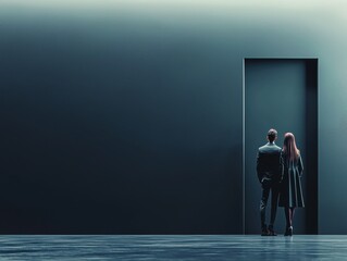 Obraz premium Corporate collaboration scene modern office realistic photography indoor environment creative concept