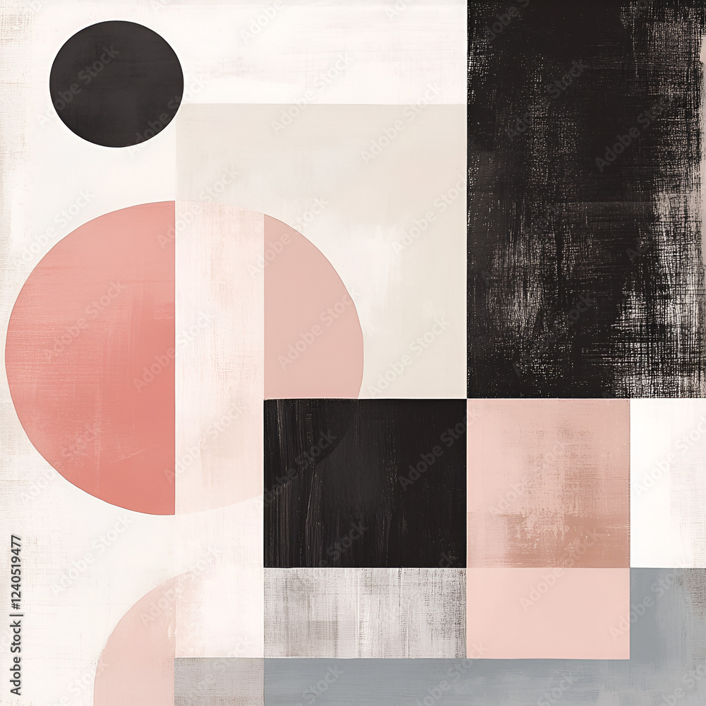 Aufkleber geometric composition: an artistic abstract design featuring a striking arrangement of geometric sha