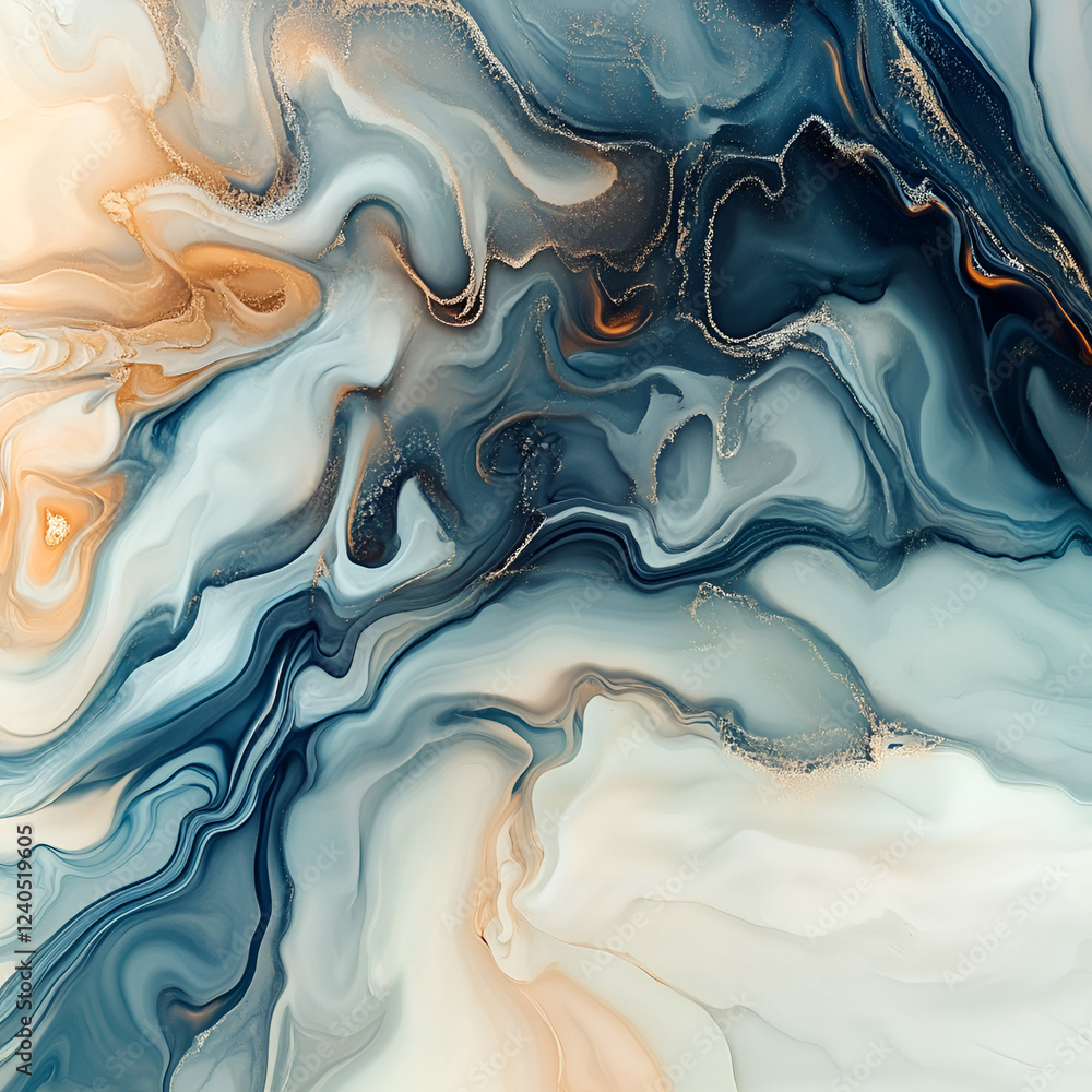 Poster abstract swirls of color: a mesmerizing display of swirling colors creating a sense of movement and 
