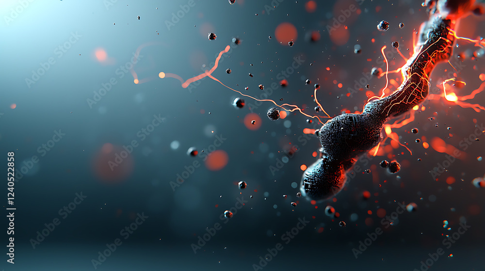 Poster pulsing electric streams illuminate complex structure abstract background digital art futuristic env