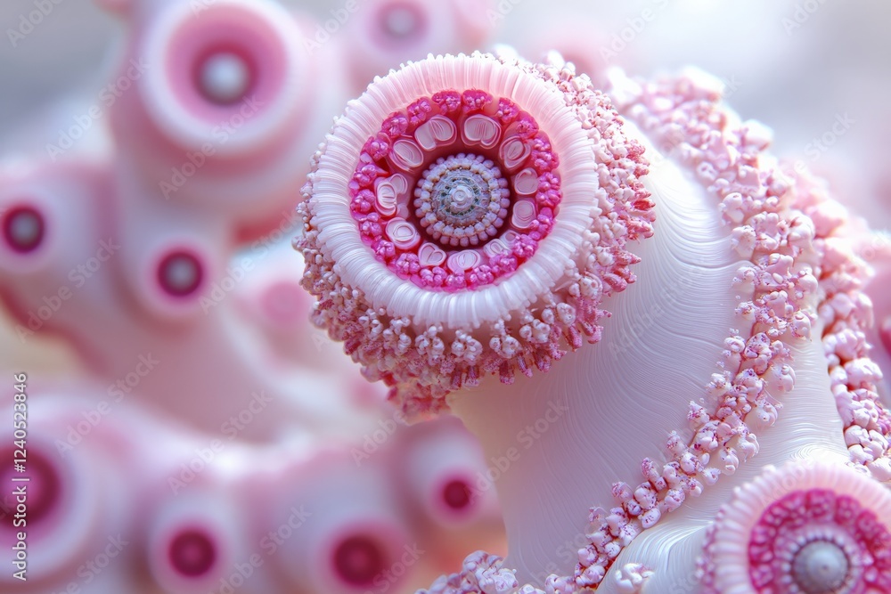 Poster colorful patterns of a marine organism display intricate details and textures found in a vibrant und