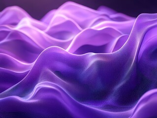 Obraz premium Abstract purple waves, layered design, 3d render, Generative AI