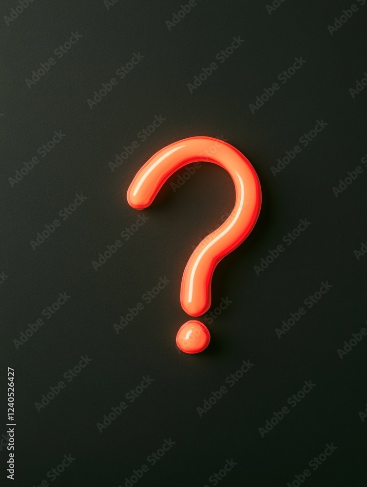 Aufkleber neon question mark imagery bold crisis response visual for digital consulting and advisory services 