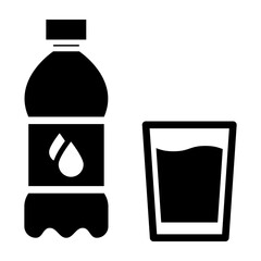 Mineral Water Glyph Icon Design