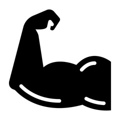 Muscle Glyph Icon Design