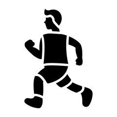 Running Glyph Icon Design