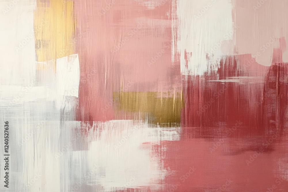 Aufkleber abstract artwork featuring warm colors and dynamic brush strokes in a modern style
