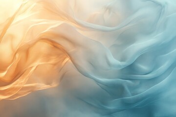 Obraz premium Soft fabric waves in warm and cool hues create an elegant abstract composition for artistic inspiration