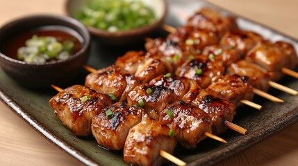 Grilled chicken skewers
