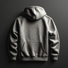 3D Mockup of a Zippered Hooded Sweatshirt – Side and Back View
