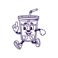 Orange Juice Running Cartoon