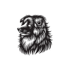 Croatian Sheepdog Silhouette - Minimalist Croatian Sheepdog Vector - Illustration of Croatian Sheepdog