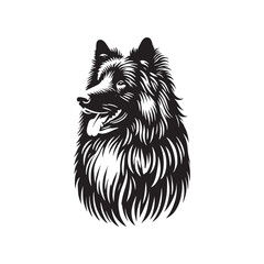 Croatian Sheepdog Silhouette - Minimalist Croatian Sheepdog Vector - Illustration of Croatian Sheepdog