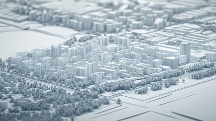 3d urban model of a city 