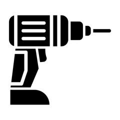 Power Drill Glyph Icon Design