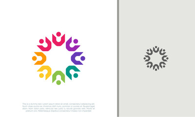 Global Community Logo Icon Elements Template. Community human Logo template vector. Community health care. Abstract Community logo