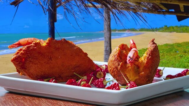 Acaraj&eacute; is a typical dish from Bahia, Brazil, acaraje