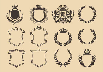 Labels Badges and Frames vector set