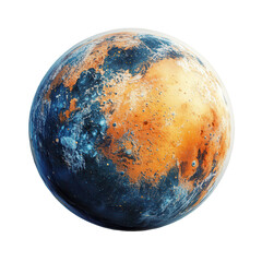 Naklejka premium Terraformed Mars Planetary evolution, space exploration, background stars