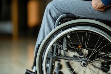 Disabled People In Wheelchair At Workplace, 