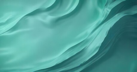 Obraz premium Soft blue-green wavy texture on abstract background, oceanic hues, peaceful scene