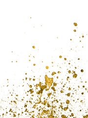 Orange drops splash in the air. Freshss orange juice transparent background