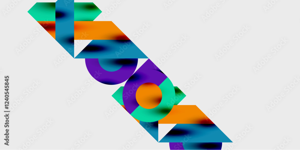 Poster Vibrant abstract background circles with smooth gradients, creating a dynamic and modern design. Ideal for creative, tech, or contemporary-themed projects