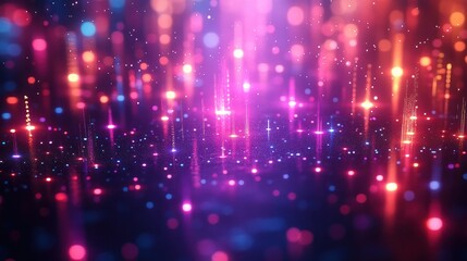 Obraz premium Glittering light show background, digital art