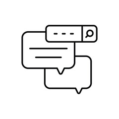 Search Comment vector icon