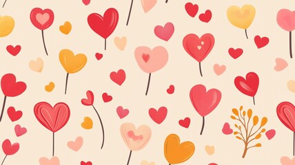 seamless pattern with hearts