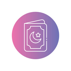 Eid Greeting Card icon vector stock illustration