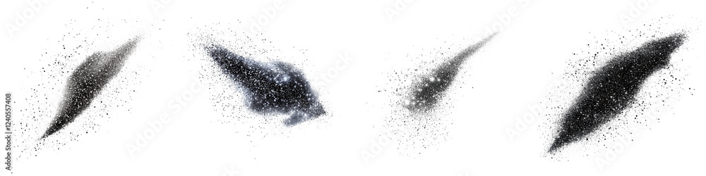 Poster artistic interpretation of cosmic phenomena depicting dust and gas formations in outer space