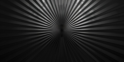Obraz premium A stark black canvas with clean, minimalist sunburst patterns, Radiating and geometric design