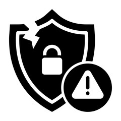 Cyber Threat Glyph Icon Design