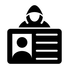 Identity Theft Glyph Icon Design