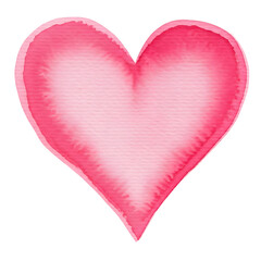 Watercolor Heart on Transparent Background. PNG