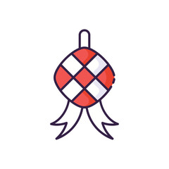 Ketupat  icon vector stock illustration