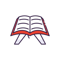 Al Quran icon vector stock illustration