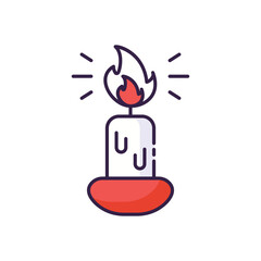 Burning Candle icon vector stock illustration