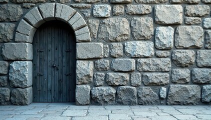 Fototapeta premium Weathered stone walls with gray slate texture and subtle white veining, nature, weathered stone