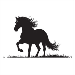 horse silhouette vector