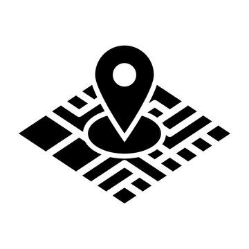 Geofencing Glyph Icon Design