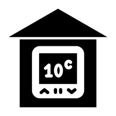 Climate Control Glyph Icon Design
