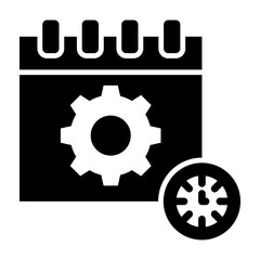 Obraz premium Automation Schedule Glyph Icon Design