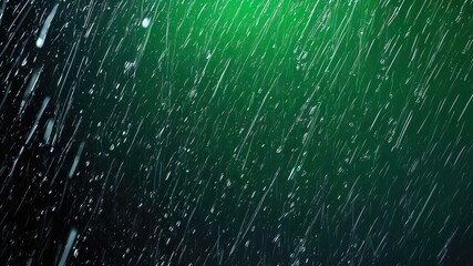 Abstract rain effect with a green and dark background