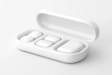 Wireless Earbuds in Charging Case: Minimalist White Design
