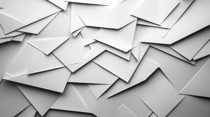 Obraz premium Geometric Paper Layers. Overlapping triangles and squares with a layered depth. Paper cut out effect