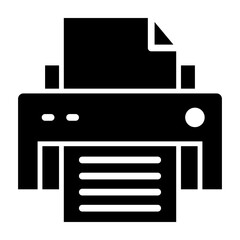 Print Glyph Icon Design