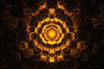 Obraz premium Abstract technology background with hexagons shape pattern.